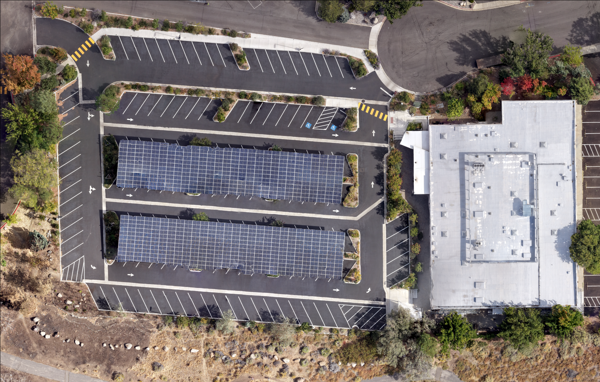 High-resolution drone orthomosaic of Mayberry Building
